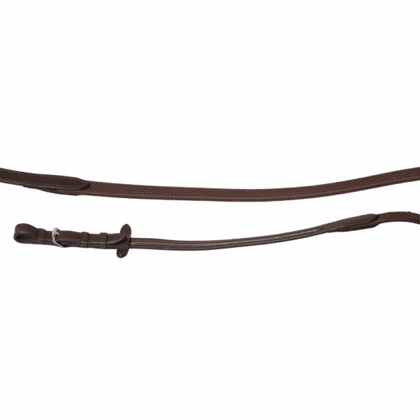 Rênes en caoutchouc chocolat GBS Sellier