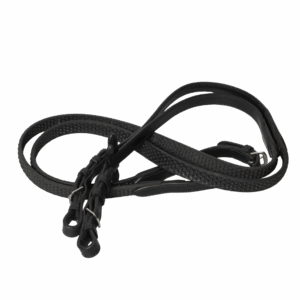 Rênes GBS Sellier en Biothane noir pour équitation